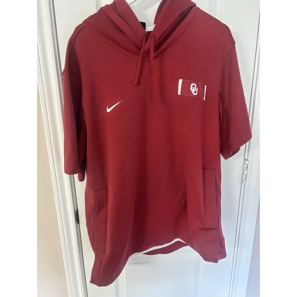 Nike Oklahoma Sooners Showout Short Sleeve Hoodie Dri Fit Men's XXL Crimson OU